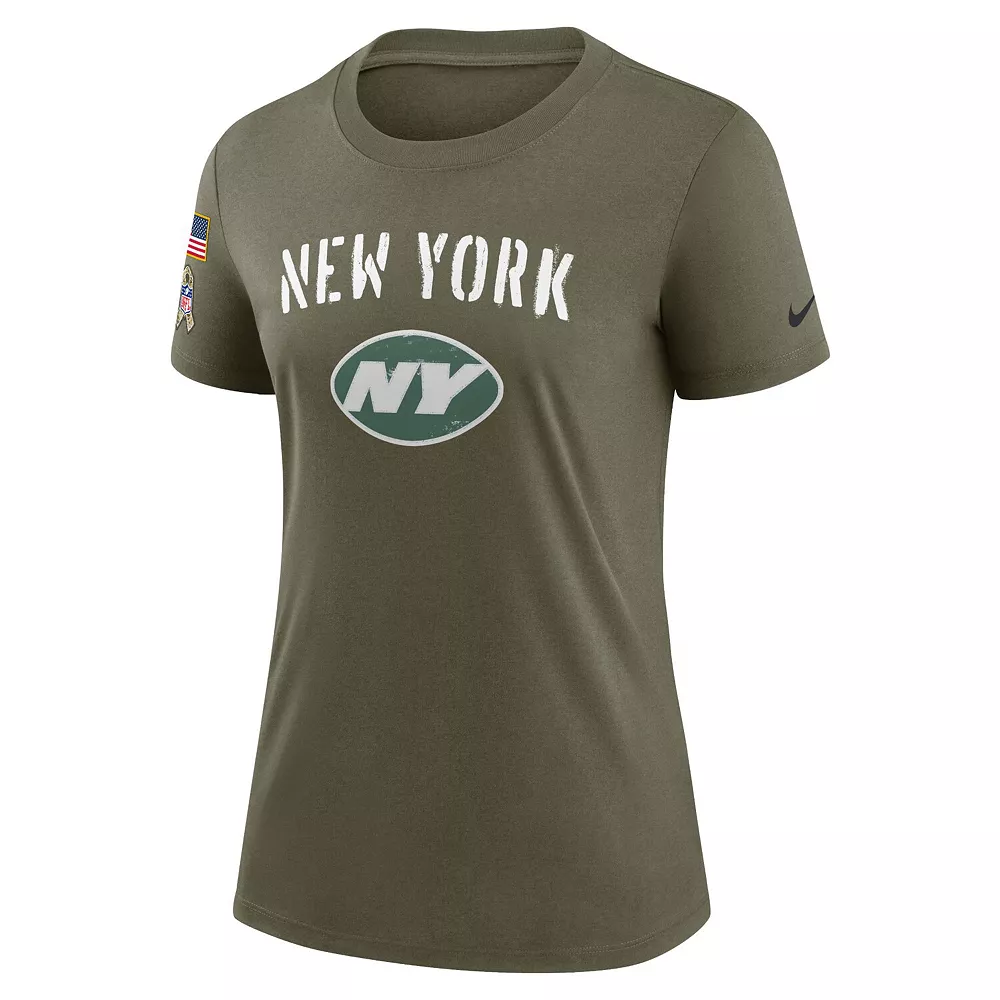 Women's Nike Olive New York Jets 2022 Salute To Service Legend T-Shirt 3 Women's Nike Olive New York Jets 2022 Salute To Service Legend T-Shirt - Image 3