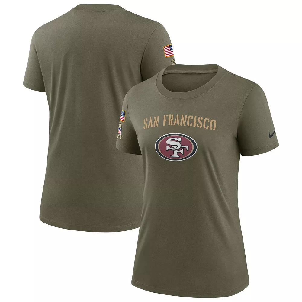Women's Nike Olive San Francisco 49ers 2022 Salute To Service Legend T-Shirt 2 Women's Nike Olive San Francisco 49ers 2022 Salute To Service Legend T-Shirt - Image 2