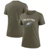 Women's Nike Olive Philadelphia Eagles 2022 Salute To Service Legend T-Shirt
