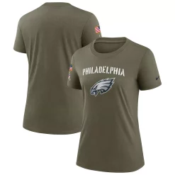 Women's Nike Olive Philadelphia Eagles 2022 Salute To Service Legend T-Shirt
