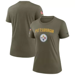 Women's Nike Olive Pittsburgh Steelers 2022 Salute To Service Legend T-Shirt