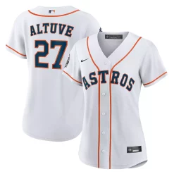 Women's Nike Jose Altuve White Houston Astros 2022 World Series Home Replica Player Jersey