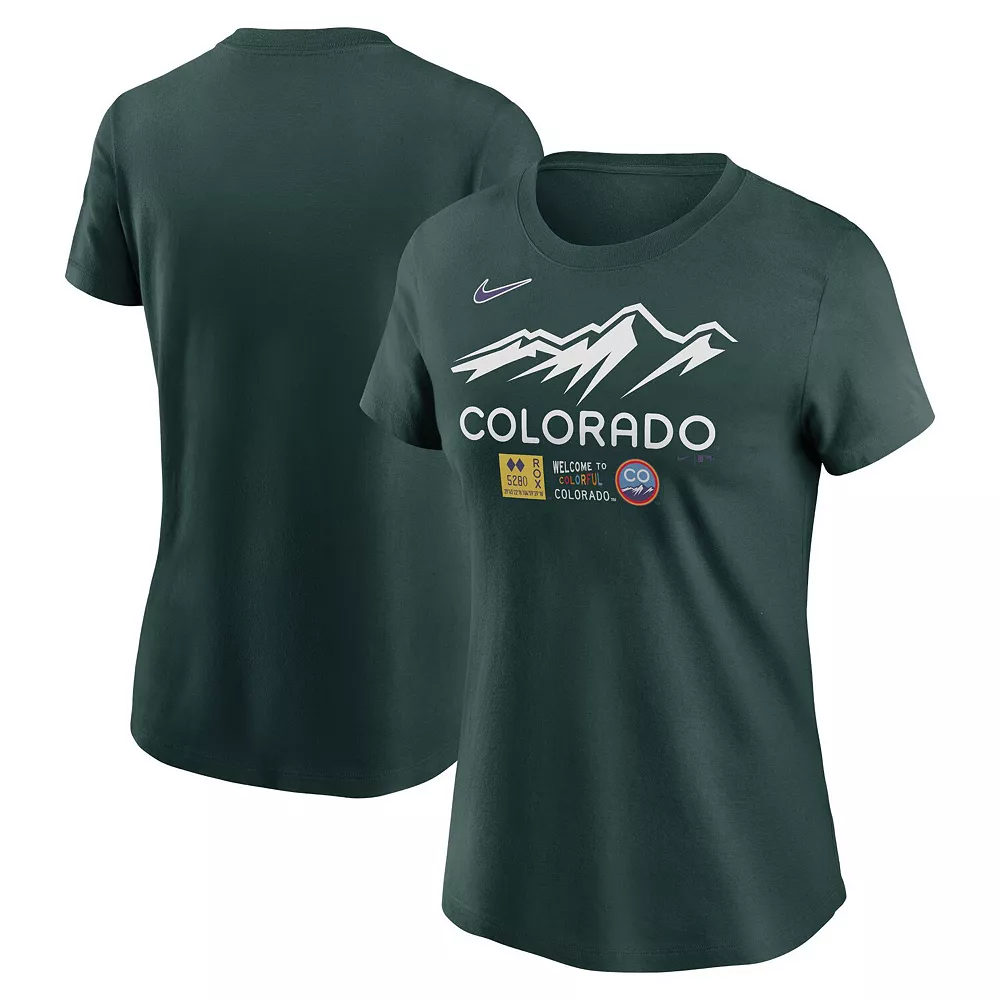 Women's Nike Green Colorado Rockies 2022 City Connect Wordmark T-Shirt 2 Women's Nike Green Colorado Rockies 2022 City Connect Wordmark T-Shirt - Image 2