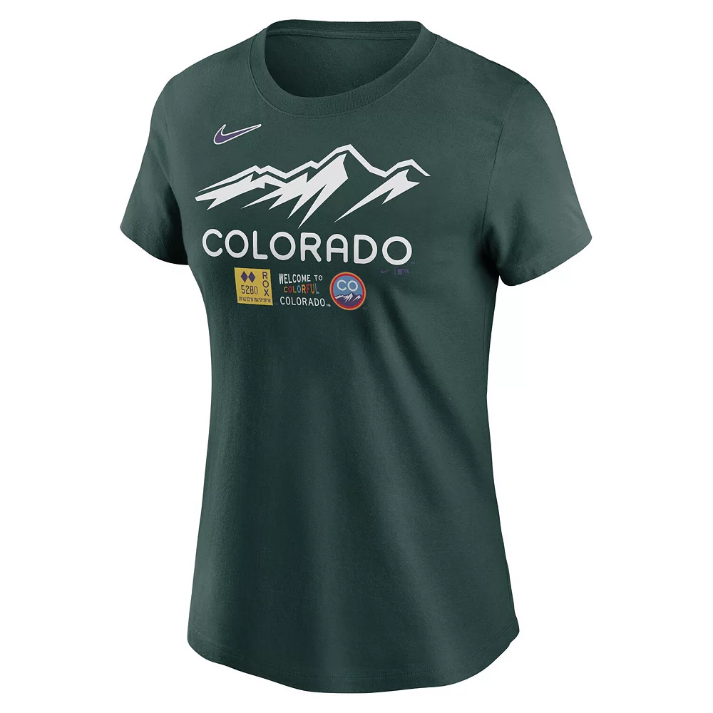 Women's Nike Green Colorado Rockies 2022 City Connect Wordmark T-Shirt 3 Women's Nike Green Colorado Rockies 2022 City Connect Wordmark T-Shirt - Image 3
