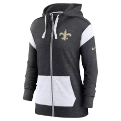 Women's Nike Heathered Black/White New Orleans Saints Monaco Full-Zip Hoodie 5 Women's Nike Heathered Black/White New Orleans Saints Monaco Full-Zip Hoodie -Nike Clothing store 6091327 ALT2