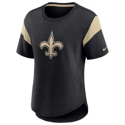 Women's Nike Heather Black New Orleans Saints Primary Logo Fashion Top -Nike Clothing store 6104398 ALT2