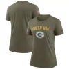 Women's Nike Olive Green Bay Packers 2022 Salute To Service Legend T-Shirt