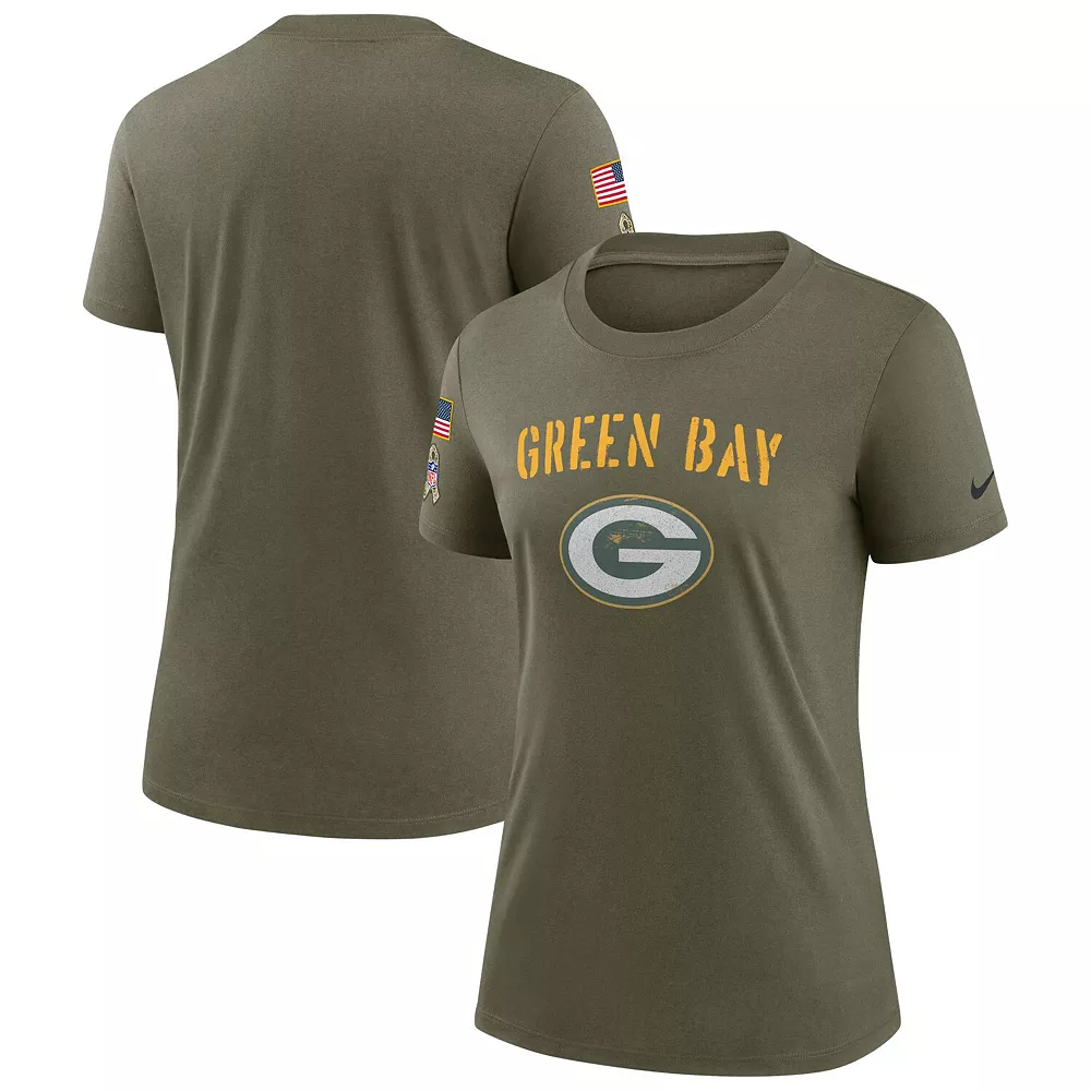 Women's Nike Olive Green Bay Packers 2022 Salute To Service Legend T-Shirt 2 Women's Nike Olive Green Bay Packers 2022 Salute To Service Legend T-Shirt - Image 2