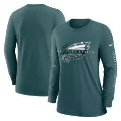 Women's Nike Midnight Green Philadelphia Eagles Prime Split Long Sleeve T-Shirt