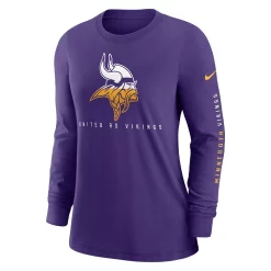 Women's Nike Purple Minnesota Vikings Prime Split Long Sleeve T-Shirt -Nike Clothing store 6112009 ALT2