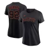 Women's Nike Alyssa Nakken Black San Francisco Giants Name & Number T-Shirt