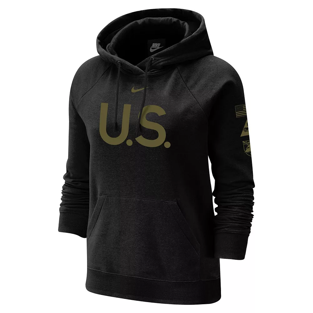 Women's Nike Black Army Black Knights 1st Armored Division Old Ironsides Operation Torch Pullover Hoodie 1 Women's Nike Black Army Black Knights 1st Armored Division Old Ironsides Operation Torch Pullover Hoodie