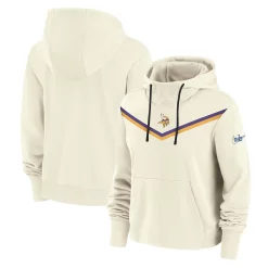 Women's Nike Cream Minnesota Vikings Historic Performance Pullover Hoodie