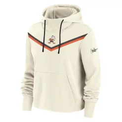 Women's Nike Cream Cleveland Browns Historic Performance Pullover Hoodie -Nike Clothing store 6126770 ALT2