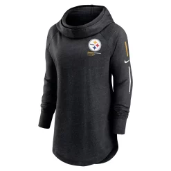 Women's Nike Black Pittsburgh Steelers Minimal Statement Raglan Funnel Neck Pullover Hoodie 5 Women's Nike Black Pittsburgh Steelers Minimal Statement Raglan Funnel Neck Pullover Hoodie -Nike Clothing store 6128201 ALT2