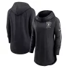 Women's Nike Black Las Vegas Raiders Minimal Statement Raglan Funnel Neck Pullover Hoodie