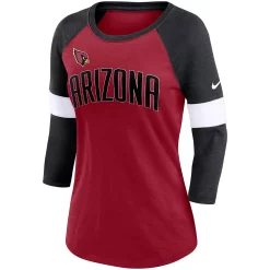 Women's Nike Arizona Cardinals Cardinal/Heather Black Football Pride Raglan 3/4-Sleeve T-Shirt 5 Women's Nike Arizona Cardinals Cardinal/Heather Black Football Pride Raglan 3/4-Sleeve T-Shirt -Nike Clothing store 6129224 ALT2