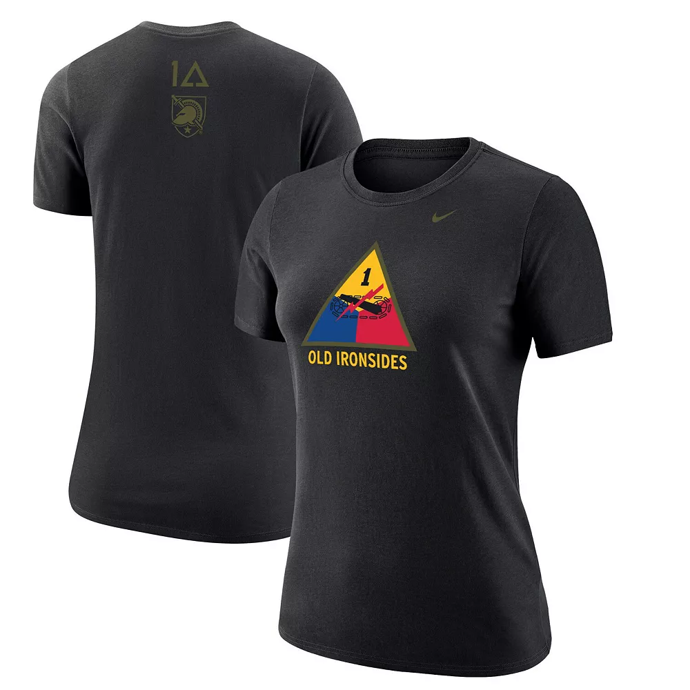 Women's Nike Black Army Black Knights 1st Armored Division Old Ironsides Operation Torch T-Shirt 1 Women's Nike Black Army Black Knights 1st Armored Division Old Ironsides Operation Torch T-Shirt