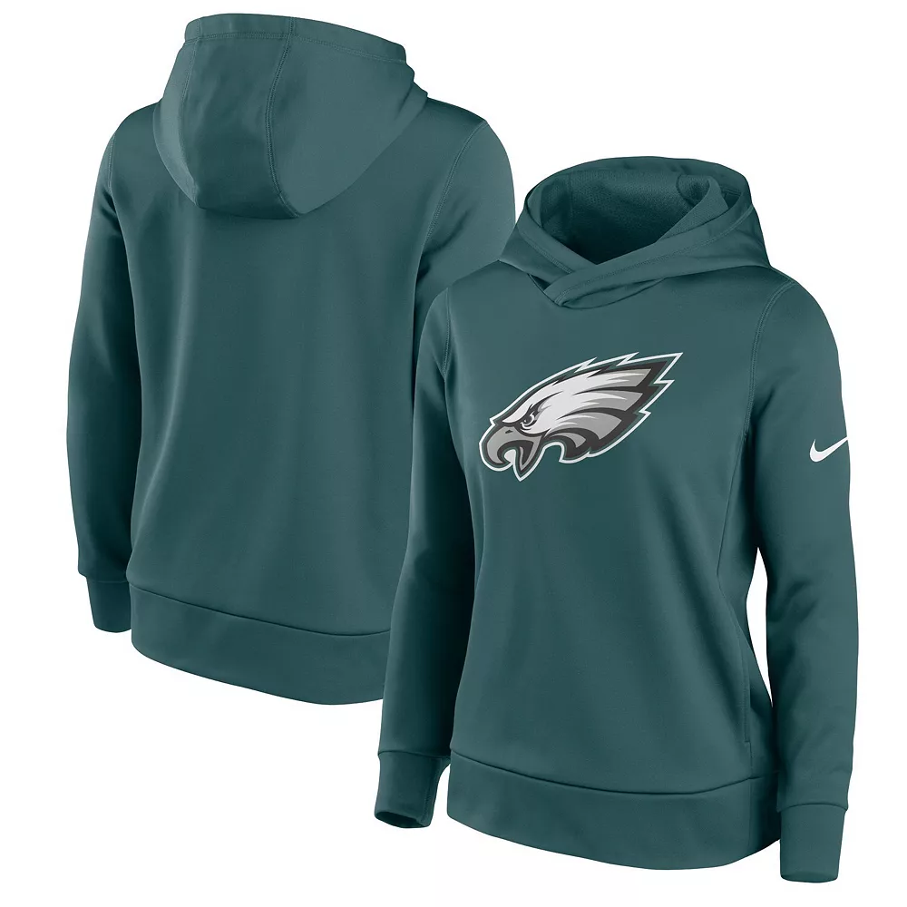 Women's Nike Heathered Midnight Green Philadelphia Eagles Team Performance Pullover Hoodie 1 Women's Nike Heathered Midnight Green Philadelphia Eagles Team Performance Pullover Hoodie