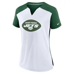 Women's Nike White/Green New York Jets Impact Exceed Performance Notch Neck T-Shirt -Nike Clothing store 6156299 ALT2