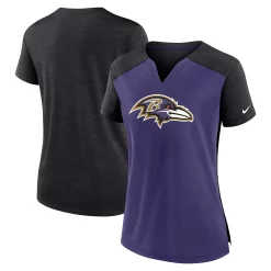 Women's Nike Purple/Black Baltimore Ravens Impact Exceed Performance Notch Neck T-Shirt