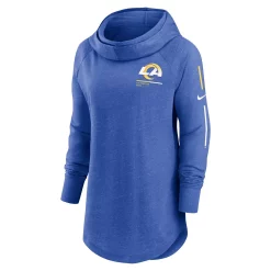 Women's Nike Royal Los Angeles Rams Minimal Statement Raglan Funnel Neck Pullover Hoodie -Nike Clothing store 6156519 ALT2