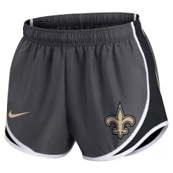 Women's Nike Charcoal New Orleans Saints Logo Performance Tempo Shorts -Nike Clothing store 6157584 ALT2