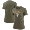 Women's Nike Olive Los Angeles Rams 2022 Salute To Service Legend T-Shirt