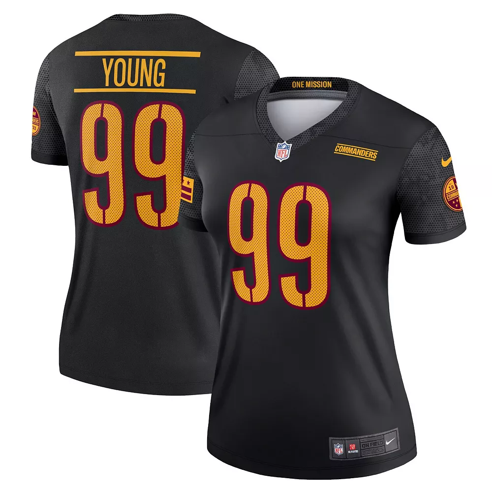 Women's Nike Chase Young Black Washington Commanders Alternate Legend Jersey 2 Women's Nike Chase Young Black Washington Commanders Alternate Legend Jersey - Image 2