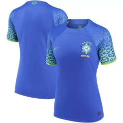 Women's Nike Blue Brazil National Team 2022/23 Away Breathe Stadium Replica Blank Jersey