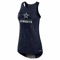 Women's Nike Navy Dallas Cowboys High Neck Performance Tank Top -Nike Clothing store 6186221 ALT2