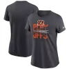 Women's Nike Anthracite Cincinnati Bengals 2022 NFL Playoffs Iconic T-Shirt