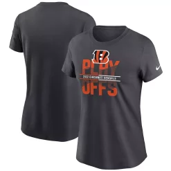 Women's Nike Anthracite Cincinnati Bengals 2022 NFL Playoffs Iconic T-Shirt
