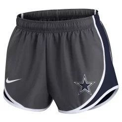 Women's Nike Charcoal Dallas Cowboys Plus Size Logo Performance Tempo Shorts -Nike Clothing store 6186512 ALT2