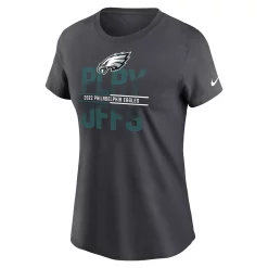 Women's Nike Anthracite Philadelphia Eagles 2022 Playoffs Iconic T-Shirt -Nike Clothing store 6186524 ALT2