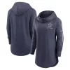 Women's Nike Navy Dallas Cowboys Minimal Statement Raglan Funnel Neck Pullover Hoodie