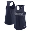 Women's Nike Navy Dallas Cowboys Team Name City Tri-Blend Racerback Tank Top