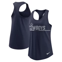 Women's Nike Navy Dallas Cowboys Team Name City Tri-Blend Racerback Tank Top
