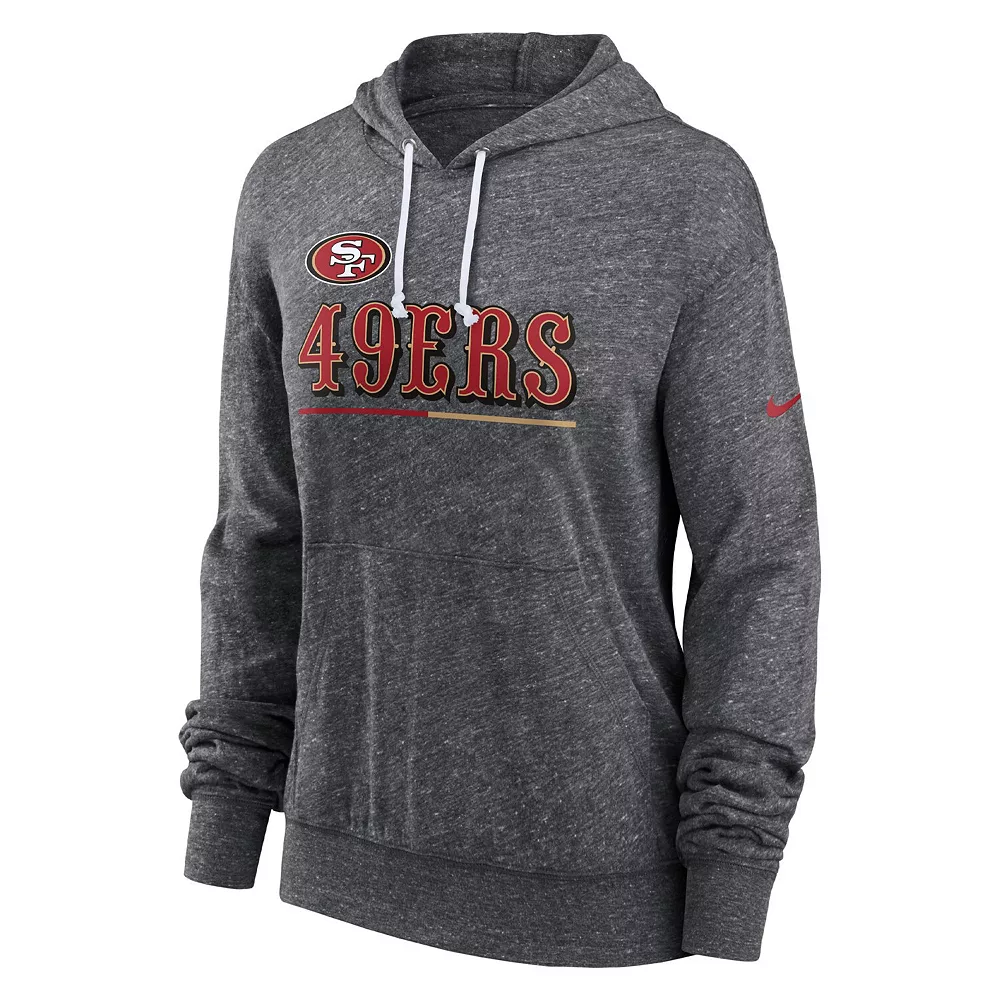 Women's Nike Heathered Charcoal San Francisco 49ers Team Spirit Gym Vintage Performance Pullover Hoodie 3 Women's Nike Heathered Charcoal San Francisco 49ers Team Spirit Gym Vintage Performance Pullover Hoodie - Image 3