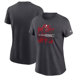 Women's Nike Anthracite Tampa Bay Buccaneers 2022 NFL Playoffs Iconic T-Shirt