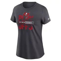 Women's Nike Anthracite Tampa Bay Buccaneers 2022 NFL Playoffs Iconic T-Shirt -Nike Clothing store 6218621 ALT2
