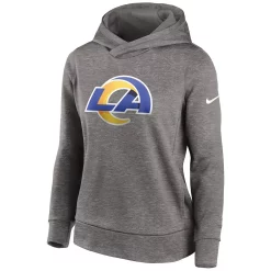 Women's Nike Heathered Charcoal Los Angeles Rams Performance Pullover Hoodie -Nike Clothing store 6220582 ALT2