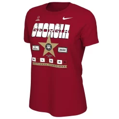 Women's Nike Red Georgia Bulldogs College Football Playoff 2022 National Champions Star Celebration T-Shirt -Nike Clothing store 6220863 ALT2