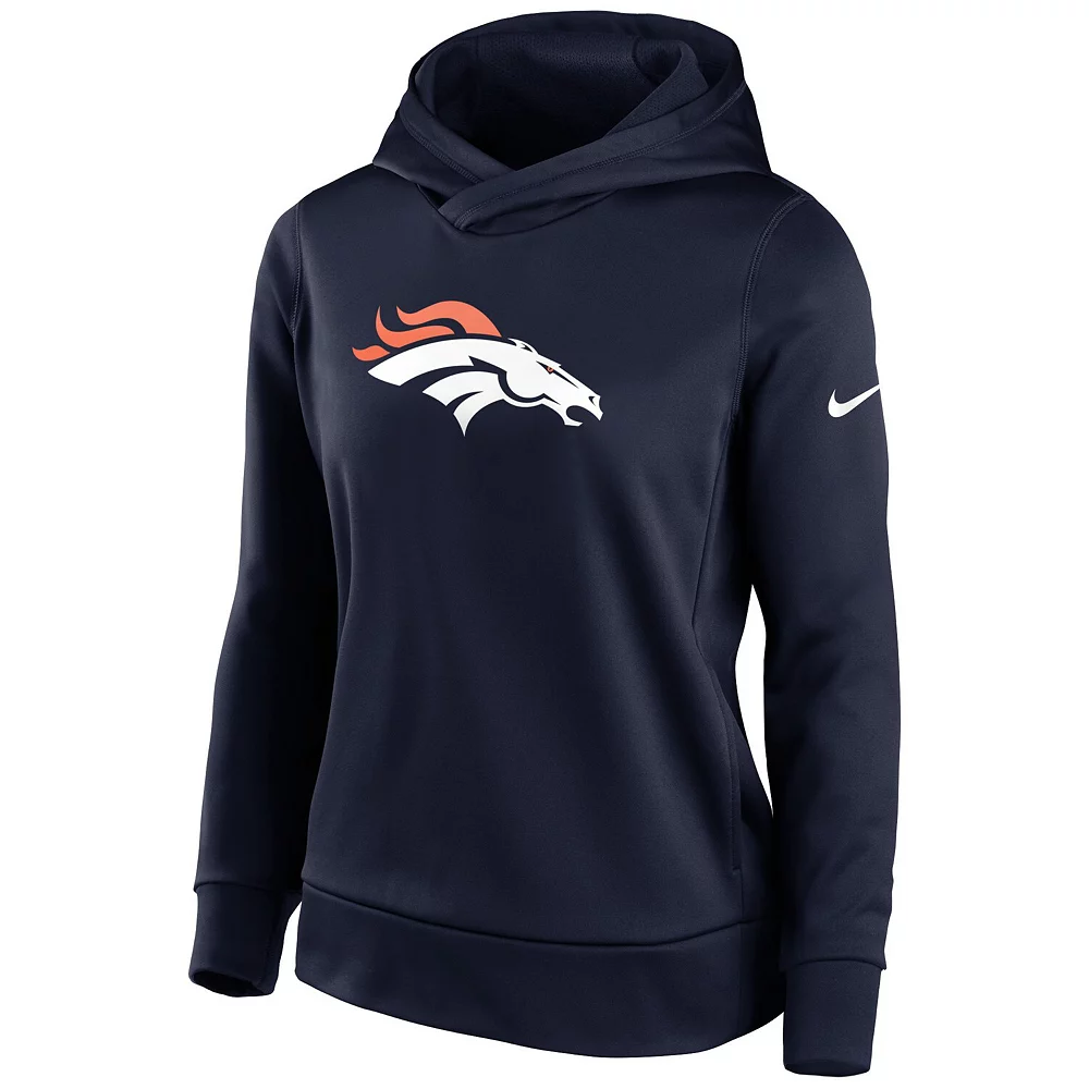 Women's Nike Navy Denver Broncos Performance Pullover Hoodie 3 Women's Nike Navy Denver Broncos Performance Pullover Hoodie - Image 3