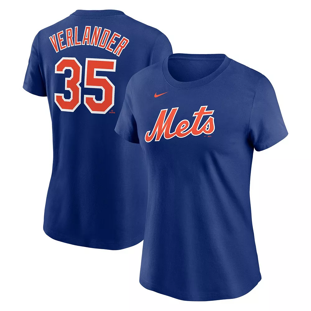 Women's Nike Justin Verlander Royal New York Mets 2023 Name & Number T-Shirt 2 Women's Nike Justin Verlander Royal New York Mets 2023 Name & Number T-Shirt - Image 2