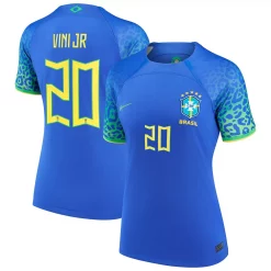 Women's Nike Vinicius Junior Blue Brazil National Team 2022/23 Replica Away Jersey