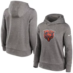 Women's Nike Heathered Charcoal Chicago Bears Performance Pullover Hoodie